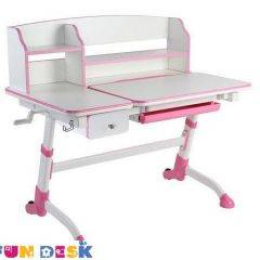 Парта-трансформер Amare II Pink с надстройкой и выдвижным ящиком в Шадринске - shadrinsk.mebel24.online | фото