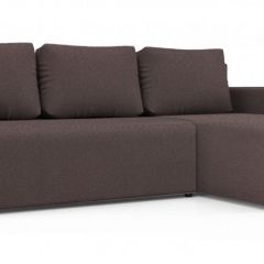 Диван угловой Алиса 3 Bahama PLUM - Teos Dark Brown в Шадринске - shadrinsk.mebel24.online | фото