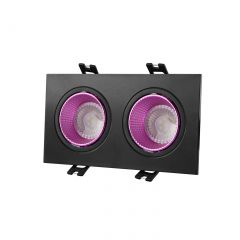 DK3072-BK+PI Встраиваемый светильник, IP 20, 10 Вт, GU5.3, LED, черный/розовый, пластик в Шадринске - shadrinsk.mebel24.online | фото