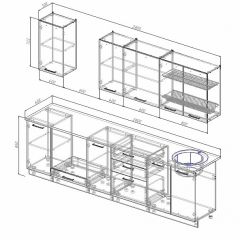 Кухонный гарнитур Жемчуг 2800 (Стол. 26мм) в Шадринске - shadrinsk.mebel24.online | фото 2