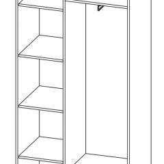 Гостиная Дарья Шкаф (Дуб Вотан/Белый глянец) в Шадринске - shadrinsk.mebel24.online | фото 4