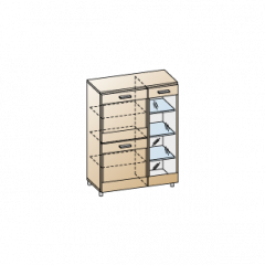 Гостиная Камелия Композиция 6 (Снежный ясень - серый) в Шадринске - shadrinsk.mebel24.online | фото 7