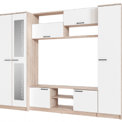 Гостиная МГС 3 Исполнение 1 (Дуб сонома/Белый) в Шадринске - shadrinsk.mebel24.online | фото 2