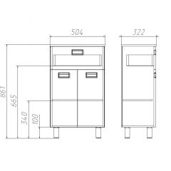 Комод 50 Cube с 1 ящиком Домино (DC5015K) в Шадринске - shadrinsk.mebel24.online | фото 3