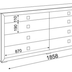 Комод большой Глэдис М27 (ЯШС/Белый) в Шадринске - shadrinsk.mebel24.online | фото 2