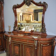 Комод Джоконда + зеркало (корень дуба глянец) в Шадринске - shadrinsk.mebel24.online | фото 3