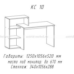 Компьютерный стол №10 (Анкор белый) в Шадринске - shadrinsk.mebel24.online | фото