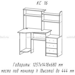 Компьютерный стол №16 (Анкор темныйанкор темный) в Шадринске - shadrinsk.mebel24.online | фото