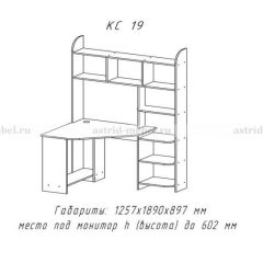 Компьютерный стол №19 (Анкор темный) в Шадринске - shadrinsk.mebel24.online | фото 3