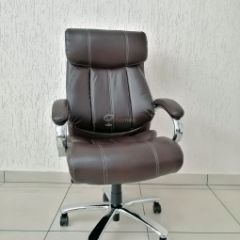Кресло Barneo K-303 для руководителя (коричневая экокожа) в Шадринске - shadrinsk.mebel24.online | фото