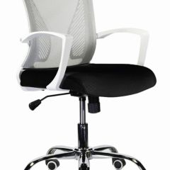 Кресло BRABIX "Wings MG-306" (пластик белый, хром, сетка, серое/черное) 532010 в Шадринске - shadrinsk.mebel24.online | фото