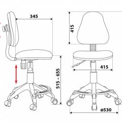 Кресло детское Бюрократ KD-4-F/PENCIL-GN зеленый карандаши в Шадринске - shadrinsk.mebel24.online | фото 3