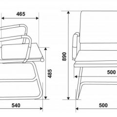 Кресло для посетителя Бюрократ CH-993-Low-V/gold золотистый в Шадринске - shadrinsk.mebel24.online | фото 3