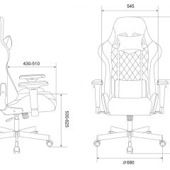 Кресло игровое Бюрократ VIKING 7 KNIGHT B FABRIC черный в Шадринске - shadrinsk.mebel24.online | фото 4