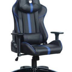Кресло компьютерное BRABIX "GT Carbon GM-120" (черное/синее) 531930 в Шадринске - shadrinsk.mebel24.online | фото