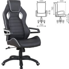 Кресло компьютерное BRABIX "Techno Pro GM-003" (черное/серое, вставки серые) 531814 в Шадринске - shadrinsk.mebel24.online | фото 2