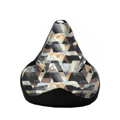 Кресло-мешок XL Snow Brown-Black в Шадринске - shadrinsk.mebel24.online | фото
