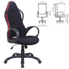 Кресло офисное BRABIX PREMIUM "Force EX-516" (ткань черное/вставки красные) 531571 в Шадринске - shadrinsk.mebel24.online | фото