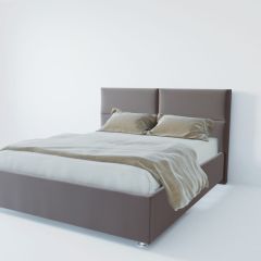 Кровать Корсика с ПМ 1200 (велюр темно-серый) в Шадринске - shadrinsk.mebel24.online | фото 2