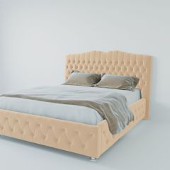 Кровать Нягань с ПМ 2000 (экокожа бежевая) в Шадринске - shadrinsk.mebel24.online | фото 2