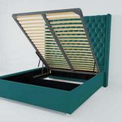 Кровать Версаль ЛЮКС с ПМ 800 (велюр бирюзовый) в Шадринске - shadrinsk.mebel24.online | фото 2