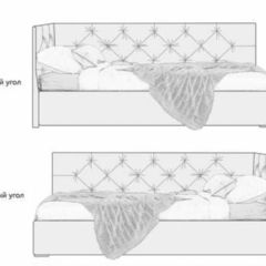 Кровать угловая Лилу интерьерная +основание (120х200) в Шадринске - shadrinsk.mebel24.online | фото 2