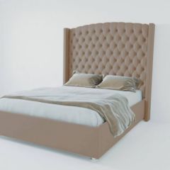 Кровать Версаль ЛЮКС с ПМ 1200 (велюр темно-серый) в Шадринске - shadrinsk.mebel24.online | фото