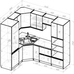 Кухонный гарнитур Адажио оптима 1800х2400 мм в Шадринске - shadrinsk.mebel24.online | фото 2