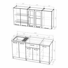 Кухонный гарнитур Инна стандарт 1600 в Шадринске - shadrinsk.mebel24.online | фото 3