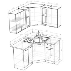 Кухонный гарнитур Лариса оптима 2 1500х1300 мм в Шадринске - shadrinsk.mebel24.online | фото 2