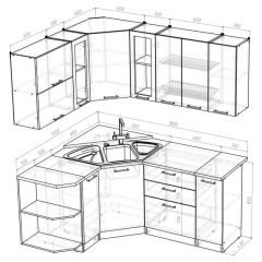 Кухонный гарнитур Паола оптима 1500х1800 мм в Шадринске - shadrinsk.mebel24.online | фото 2