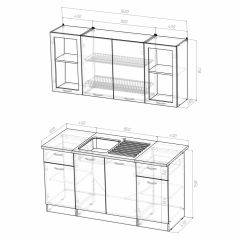 Кухонный гарнитур Сабрина стандарт 1600 в Шадринске - shadrinsk.mebel24.online | фото 3