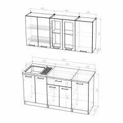 Кухонный гарнитур Светлана стандарт 1600 в Шадринске - shadrinsk.mebel24.online | фото 3