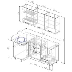 Кухонный гарнитур угловой Пайн 1000х1800 (Стол. 26мм) в Шадринске - shadrinsk.mebel24.online | фото 2