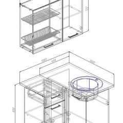 Кухонный гарнитур угловой Вегас 1000*1000 (Стол. 26мм) в Шадринске - shadrinsk.mebel24.online | фото 2