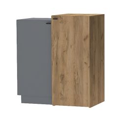 Квадро К-2 Комод 2дв (ЛДСП Графит/дуб крафт золотой) в Шадринске - shadrinsk.mebel24.online | фото