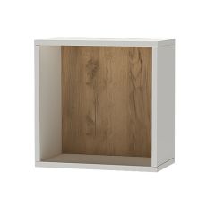 Квадро ПЛ-1 Полка (ЛДСП миндаль/дуб крафт золотой) в Шадринске - shadrinsk.mebel24.online | фото
