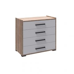 Модульная Спальня Соната (Белый/Дуб Крафт Золотой) в Шадринске - shadrinsk.mebel24.online | фото 2