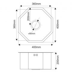 Мойка D400G Octavia MELANA Profline 1,2/200 ЗОЛОТО врезная фигурная D400G в Шадринске - shadrinsk.mebel24.online | фото 3