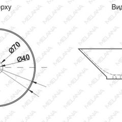 Накладная раковина melana mln-7020-b1+b18 (t4006hb1+b18 ) (сине-черная) в Шадринске - shadrinsk.mebel24.online | фото 2