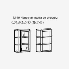 Париж №19 Навесная полка с зеркалом (ясень шимо свет/серый софт премиум) в Шадринске - shadrinsk.mebel24.online | фото 2