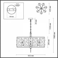 Подвесная люстра Odeon Light Elegante 4878/7 в Шадринске - shadrinsk.mebel24.online | фото 4