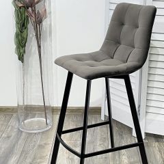 Полубарный стул CHILLI-QB SQUARE графит #14, велюр / черный каркас (H=66cm) М-City в Шадринске - shadrinsk.mebel24.online | фото 4