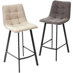 Полубарный стул CHILLI-QB SQUARE графит #14, велюр / черный каркас (H=66cm) М-City в Шадринске - shadrinsk.mebel24.online | фото 5
