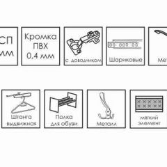 ГРЕТТА Прихожая (дуб сонома/ясень черный) в Шадринске - shadrinsk.mebel24.online | фото 10