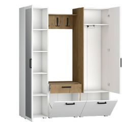 Прихожая Прайм-1 (Дуб Крафт Золотой/Бетонный камень) в Шадринске - shadrinsk.mebel24.online | фото 2