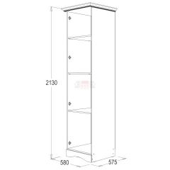 Шкаф 1-но дверный для белья Ольга 1Н в Шадринске - shadrinsk.mebel24.online | фото 2