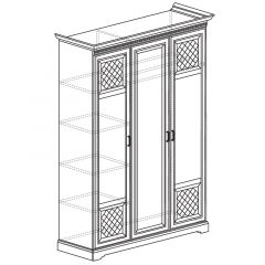 Шкаф для одежды 3-дверный №800 Парма кремовый белый в Шадринске - shadrinsk.mebel24.online | фото 2