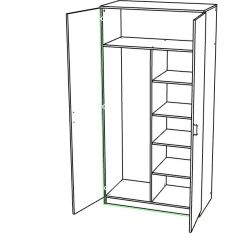 Шкаф двухдверный распашной в Шадринске - shadrinsk.mebel24.online | фото