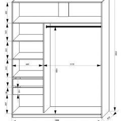 Шкаф-купе 1800 серии SOFT D1+D3+B2+PL1 (2 ящика+1штанга) профиль «Графит» в Шадринске - shadrinsk.mebel24.online | фото 3